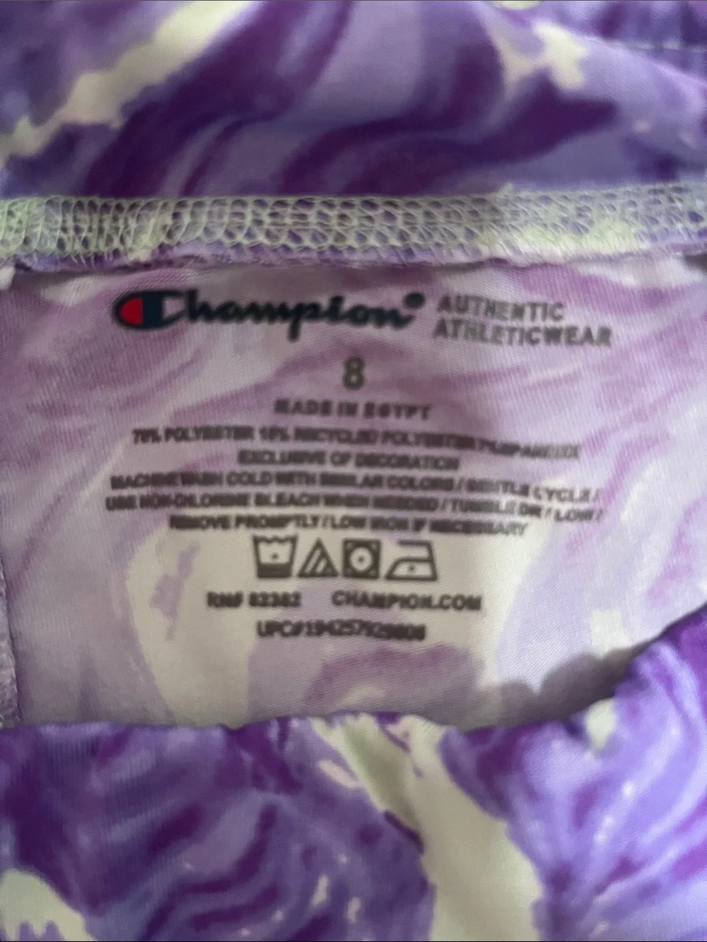 Champion Girls' Purple & Light Aqua Swirl Leggings